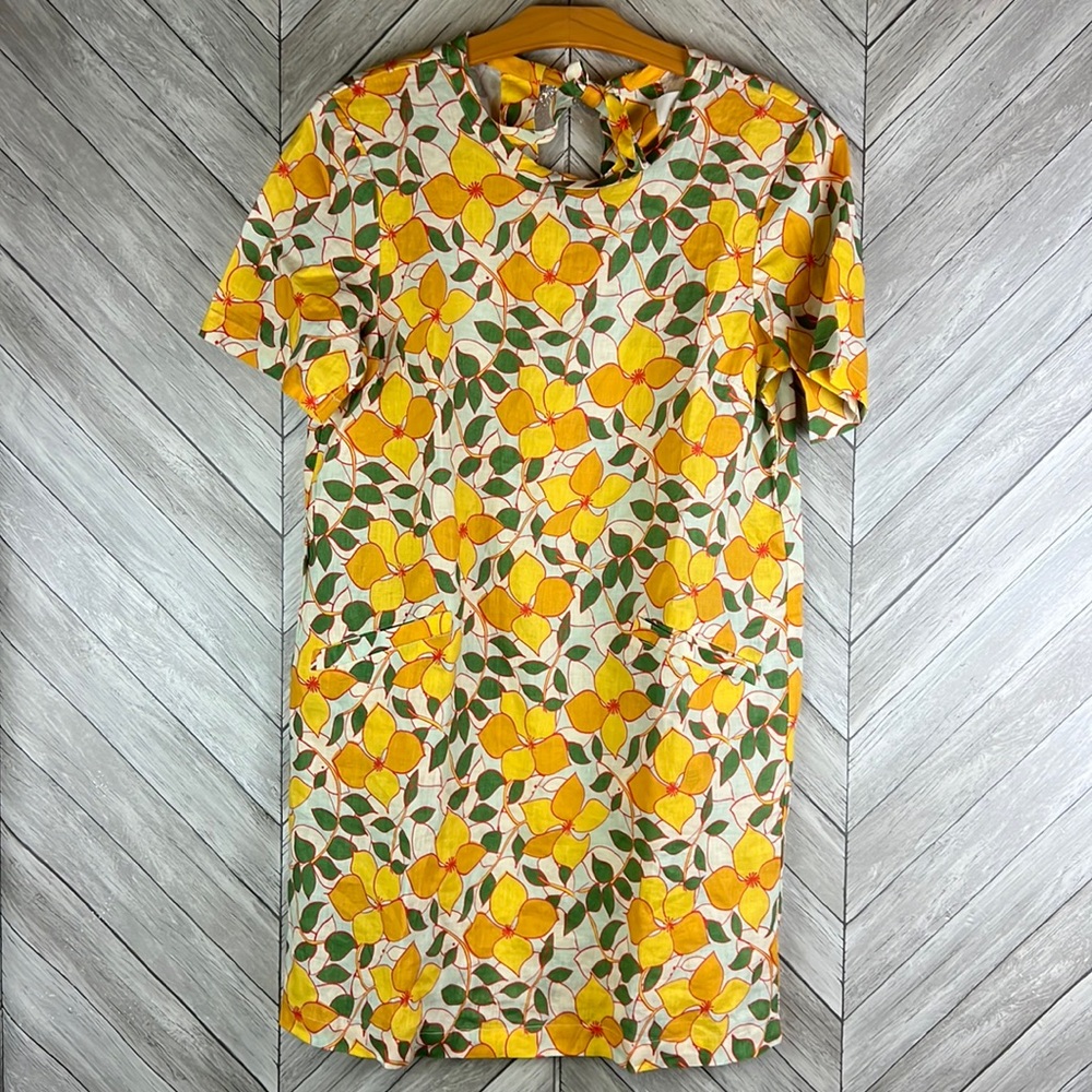 Yellow Floral Shift Dress - Women